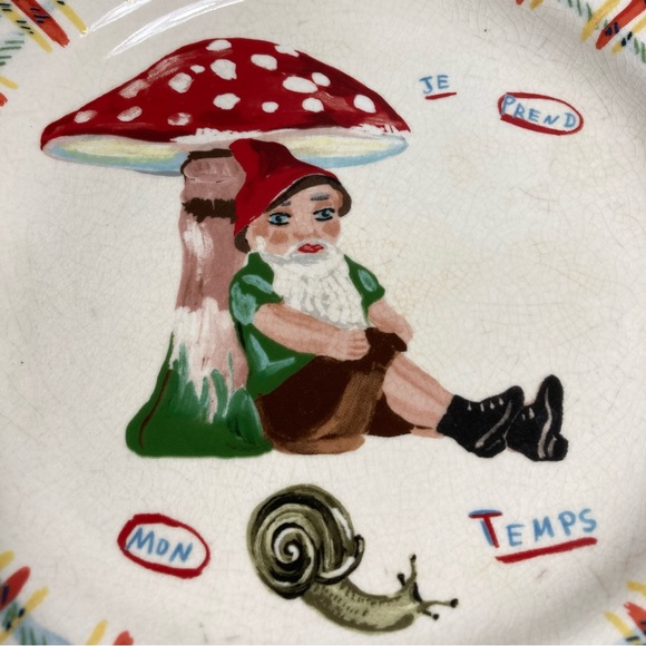 Anthropologie Nathalie Lete ceramic 10” dinner plate. - Picture 2 of 7